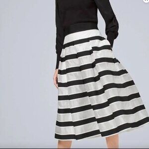 White House Black Market Long Stripped Skirt
